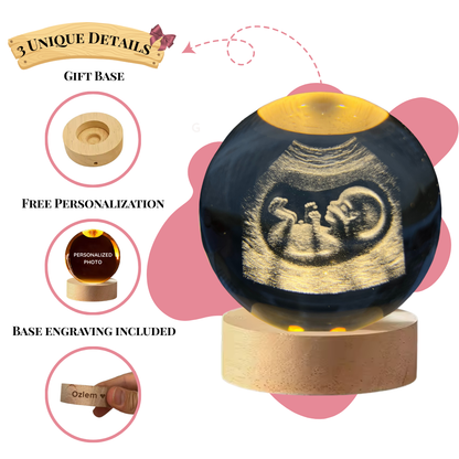 Ultrasound Orb™ Baby’s First Moments in Crystal